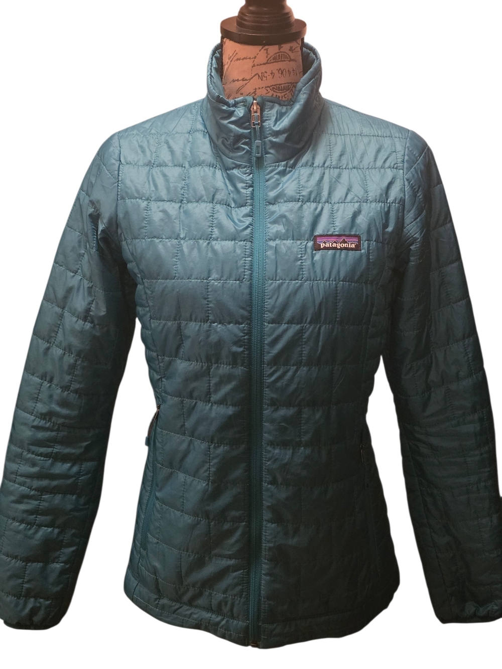 Patagonia Nano Puff Jacket In Teal Women's XSMALL EUC